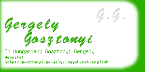 gergely gosztonyi business card